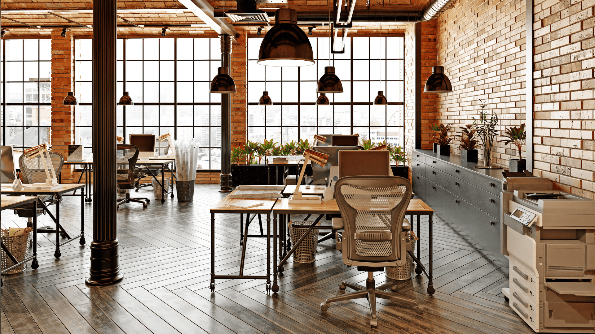 Parquet flotante en oficinas y locales